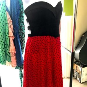 Red Black Polka Dot